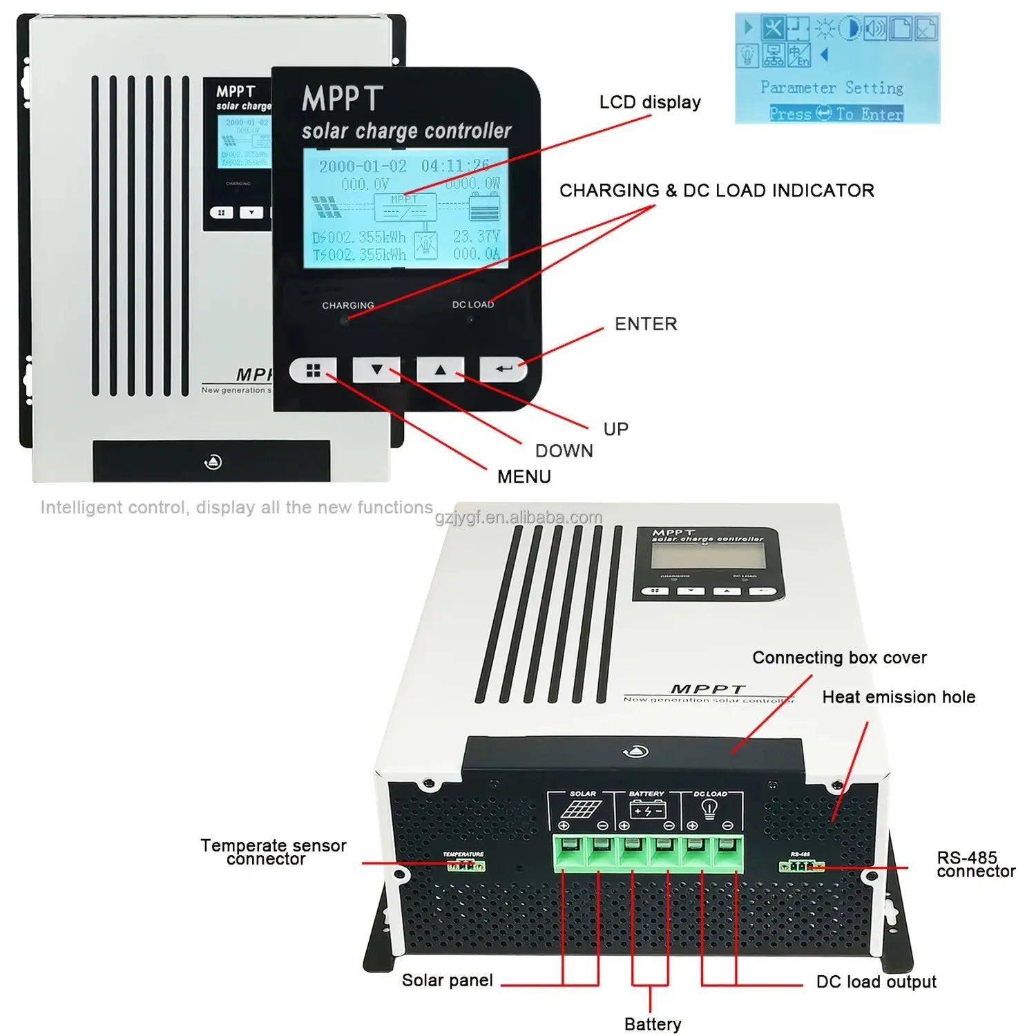 48V 40A MPPT Lifepo4 Solar Controller 12 and 24 Volts DC150V Solar Panel 2200W Charger PRIME RJ SOLAR PH