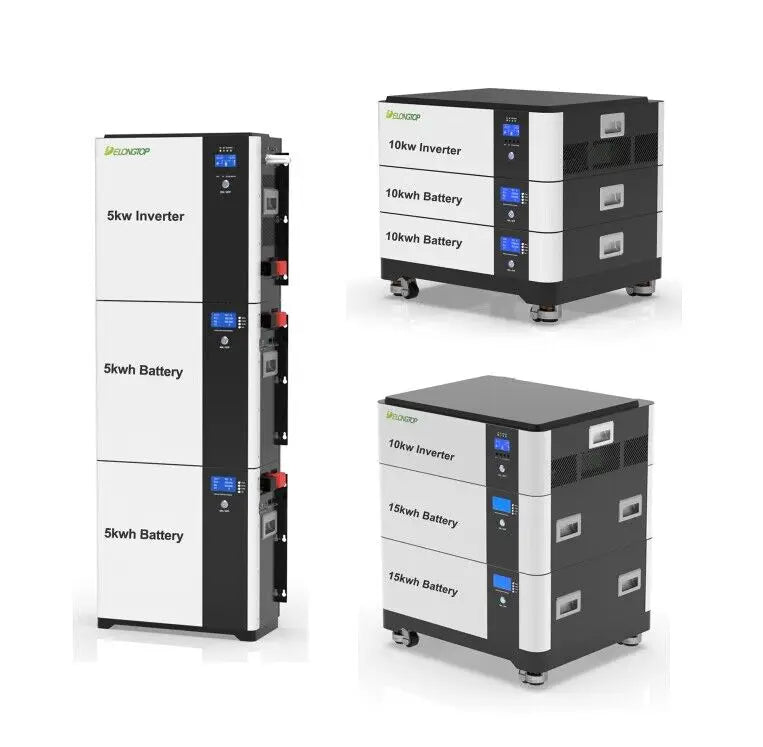 Delongtop All-in-One 12Kw Inverter Stackable 48V 51.2V 200Ah Lithium Battery for Solar Energy System Energy Storage 10Kwh LifePO4 Battery