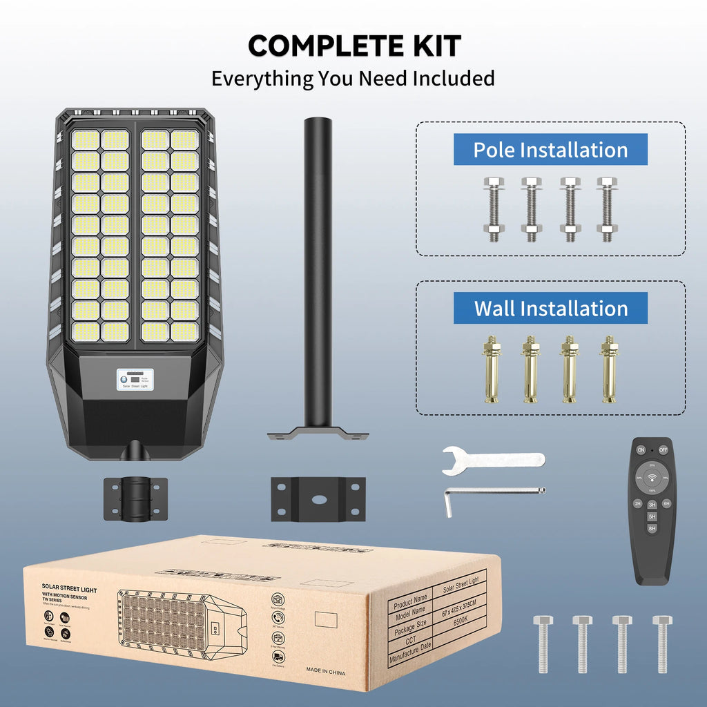Outdoor Solar Street Light LED With Smart Sensor Timing Mode Large Battery US Warehouse Supply for Wholesale and Projects PRIME RJ SOLAR PH