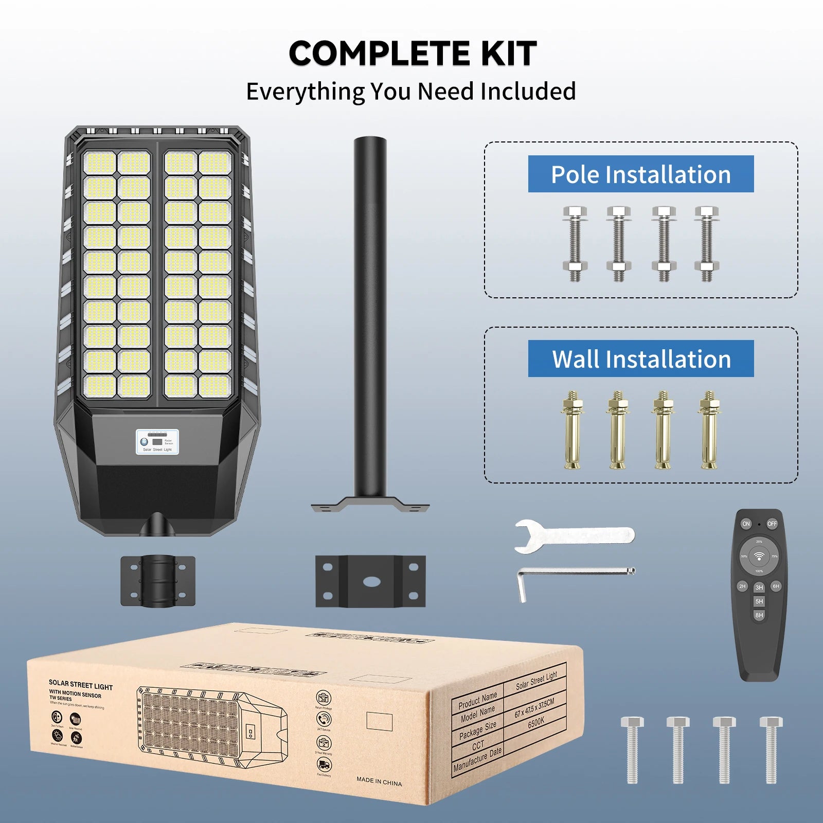 Outdoor Solar Street Light LED With Smart Sensor Timing Mode Large Battery US Warehouse Supply for Wholesale and Projects PRIME RJ SOLAR PH