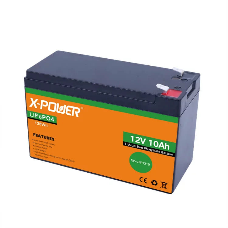 US  Stock  12.8V 7/10/12/20Ah LiFePO4 Battery Built-in  BMS 2000+ Cycles  Solar/Wind Power Small UPS Lighting  Fish Finder