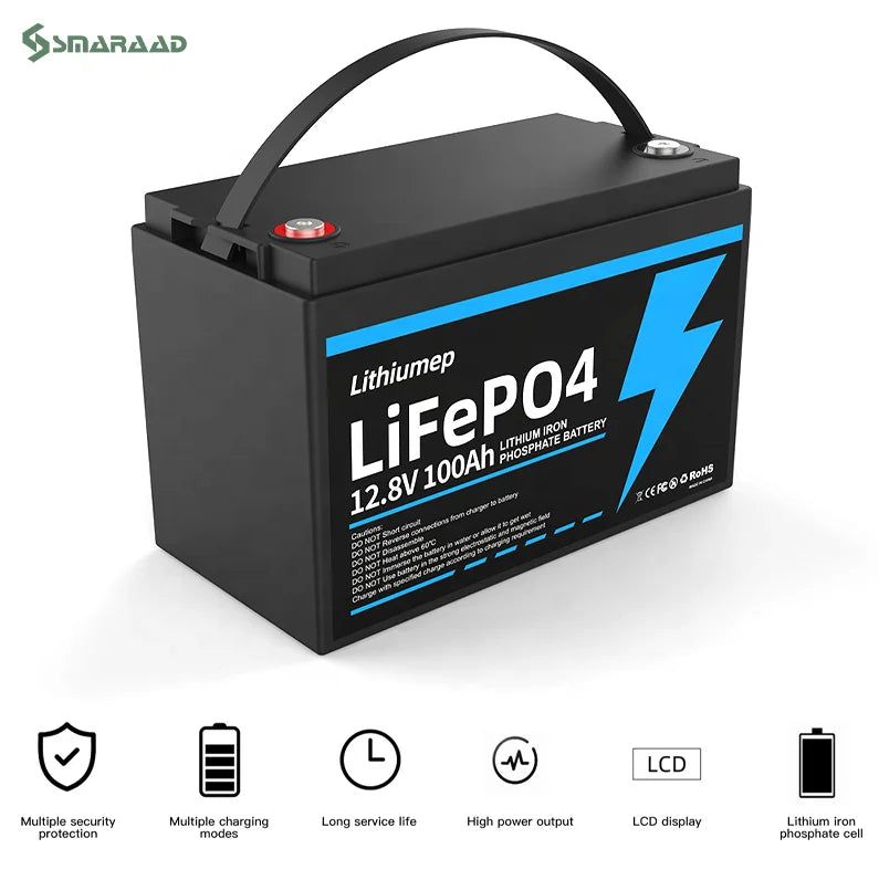 Smaraad Lithium Ion Batteries  Lifepo4 Battery 12.8v 300ah(3840wh) Power Backup for Home