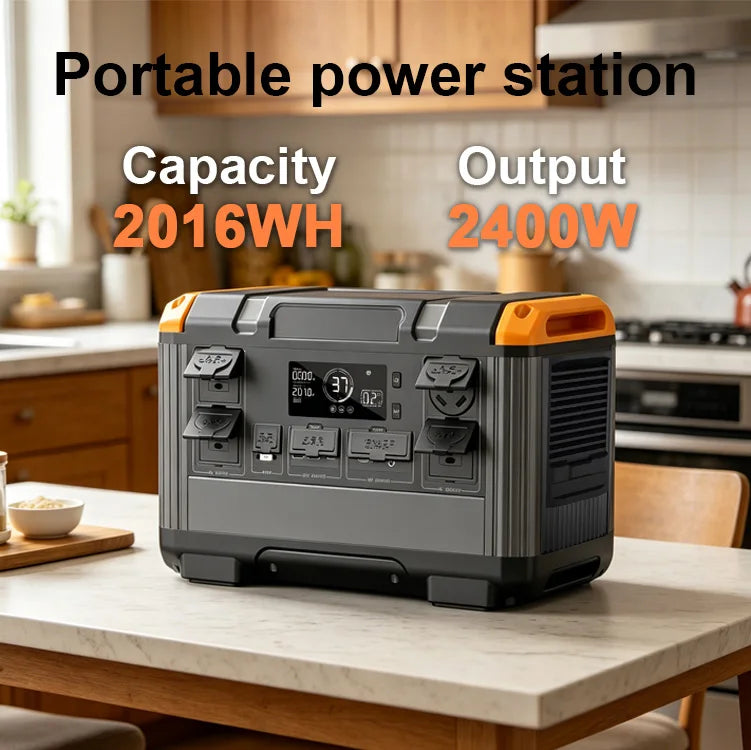 2016Wh 3.2V Portable Station Pure Sine Wave Inverter MPPT Solar Charging Solar Panel Compatible for Outdoor Emergency Energy PRIME RJ SOLAR PH