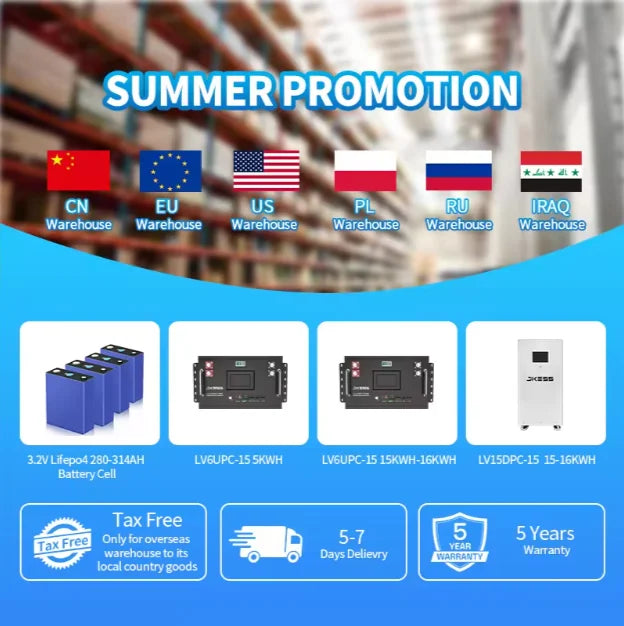 US Stock Free Shipping 15Kw Waterproof Battery Box 280AH 304Ah 314AH Lifepo4 Battery Stackable Empty Box