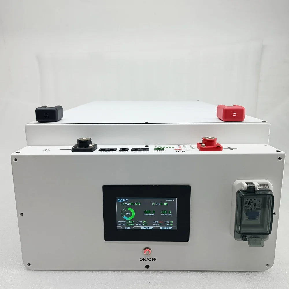 JK Inverter BMS V19 4.3 LCD XR12 48V 280AH 15KW Solar Home Energy Storage LiFePO4 Battery Case  DIY Kit for  280AH 314AH PRIME RJ SOLAR PH