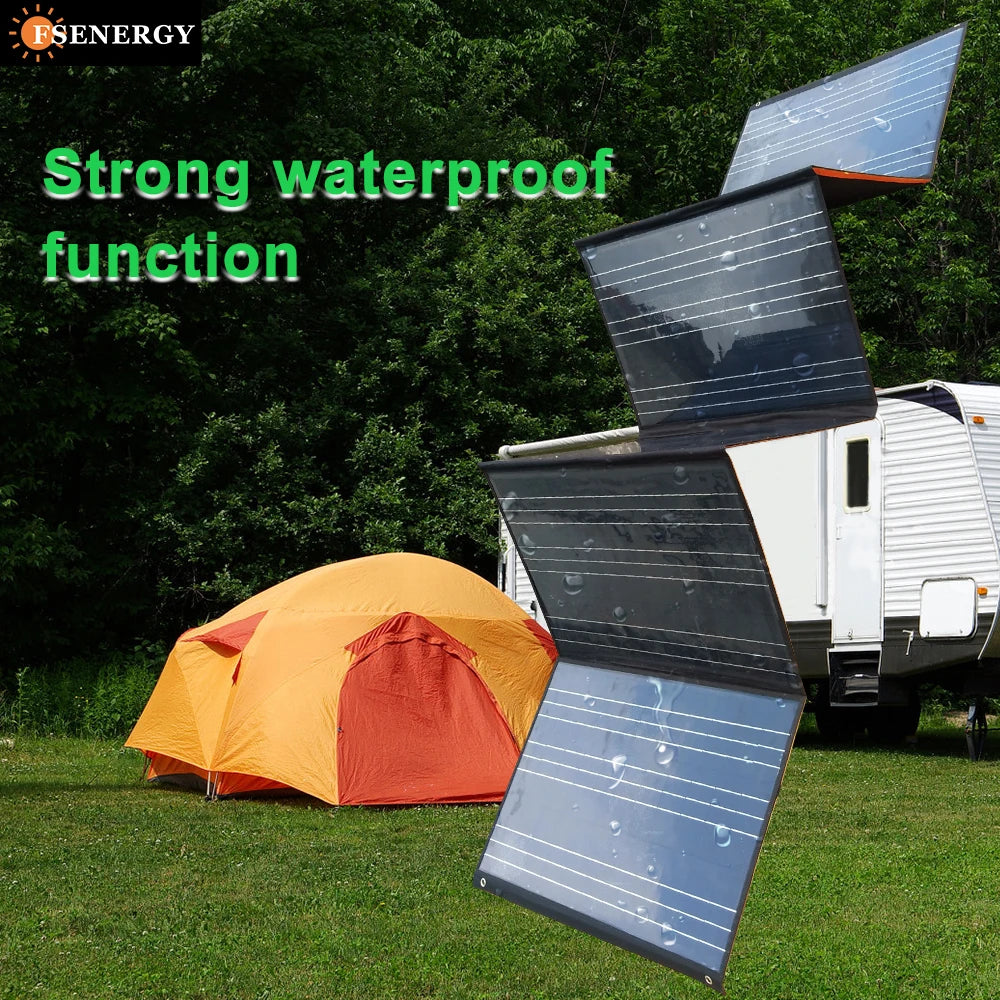 Foldable 400W 350W 200W USB Solar Panel Charr High Conversion Single Crystal Chip OEM Power PERC Type 60W Single Mono Crystal