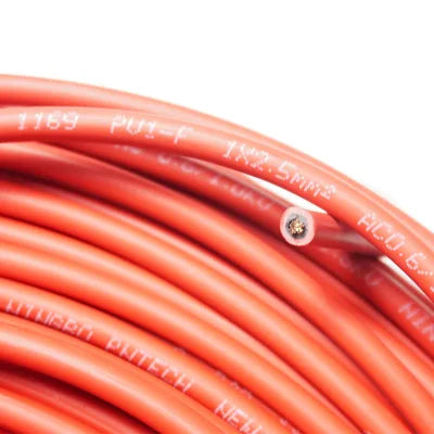 ALLMEJORES Solar PV cable Red blak cable for solar panel system 1500v 4mm2 /6mm2 (12/10AWG )TUV UL approval 10m/Roll PRIME RJ SOLAR PH