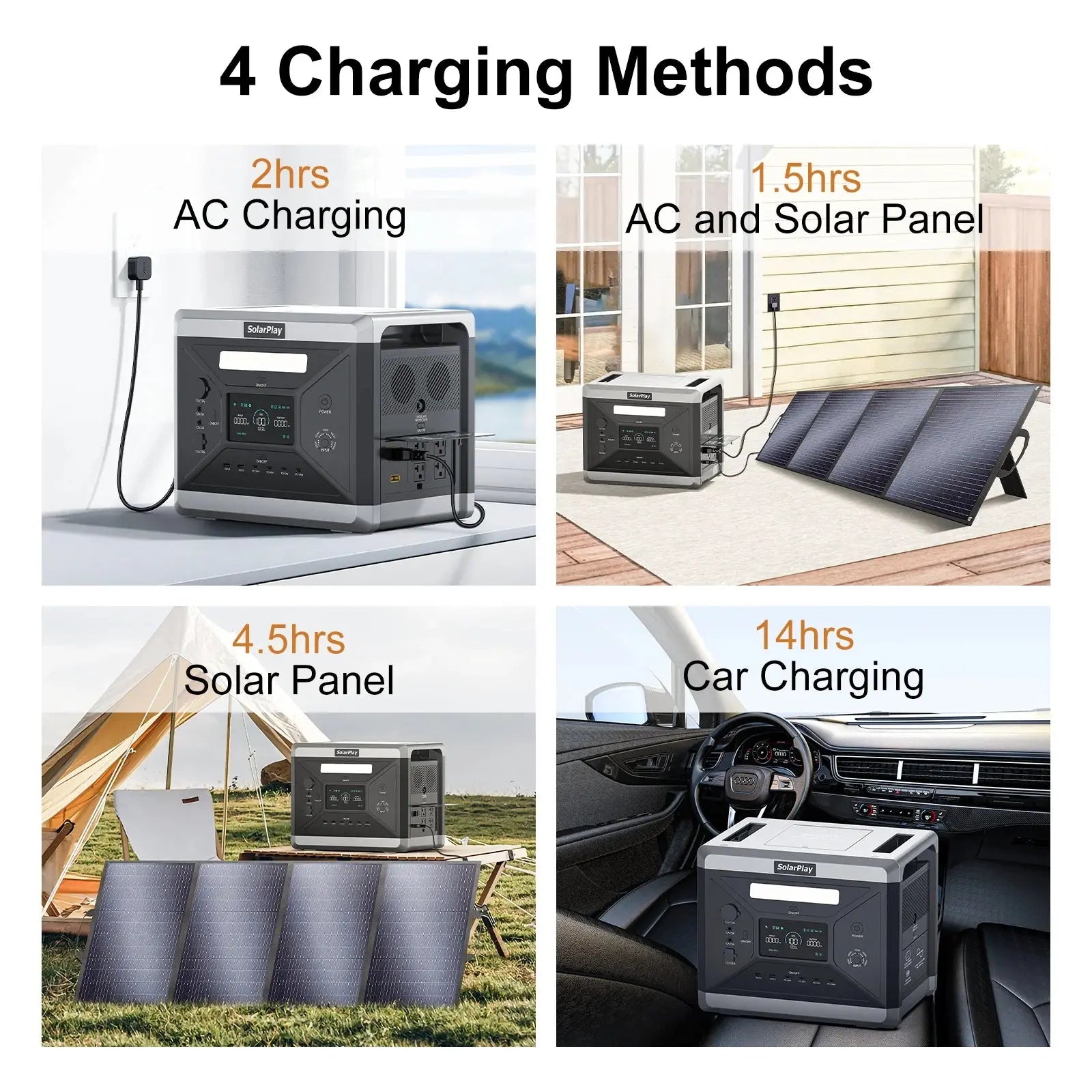 Factory Wholesale 2400W/2000W Portable Energy Storage Station 2160Wh Lifepo4 Battery Solar Panel for Car Use Outdoor Industrial PRIME RJ SOLAR PH