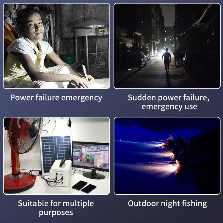 Solar Energy Powered Solar System Portable Suitcase Solar Panel Kit Home Inbuilt Battery Solar Generator Metal