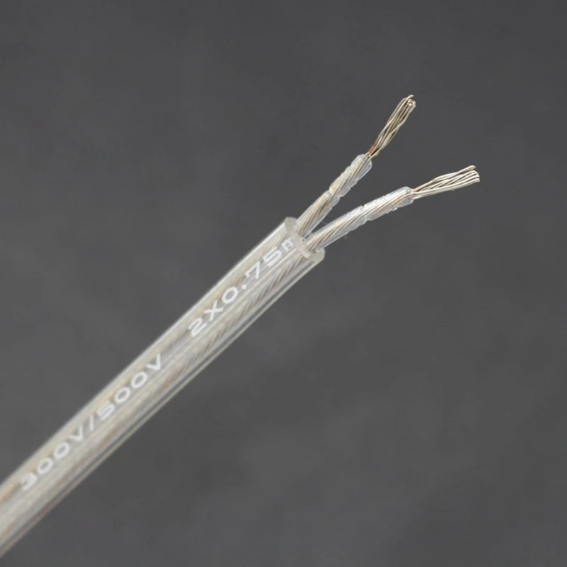 2 Core 3 Core Transparent PVC Insulator Electrical Wire Cable 250V Clear PVC Power Cords Flexible Round Wire PRIME RJ SOLAR PH