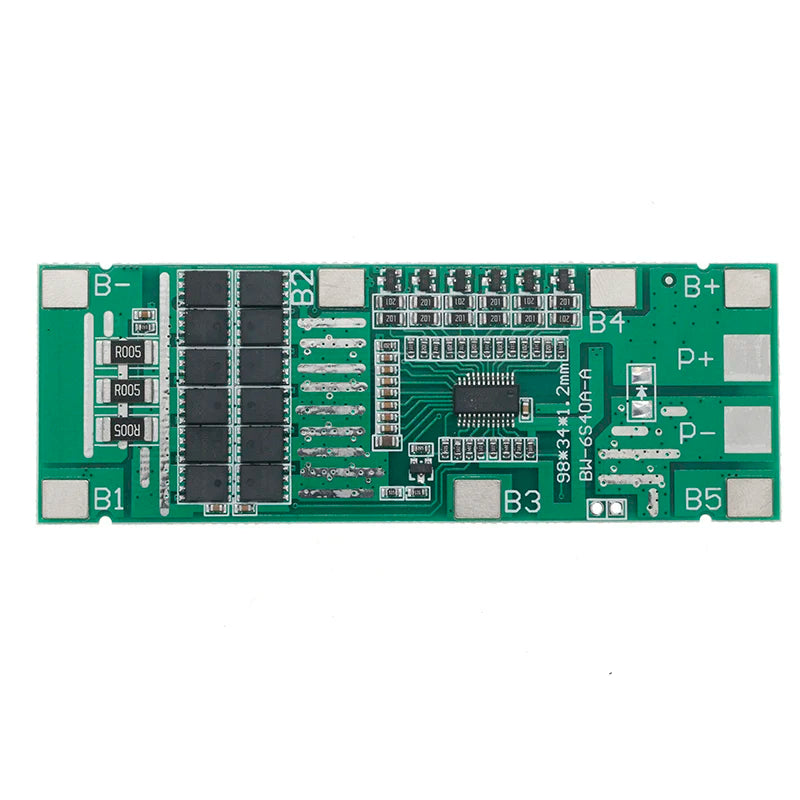 JIAQISHENG JQS 6-String 24V40A Balanced Power Tools Solar Lighting Lithium Battery Protection Board Integrated BMS RoHS