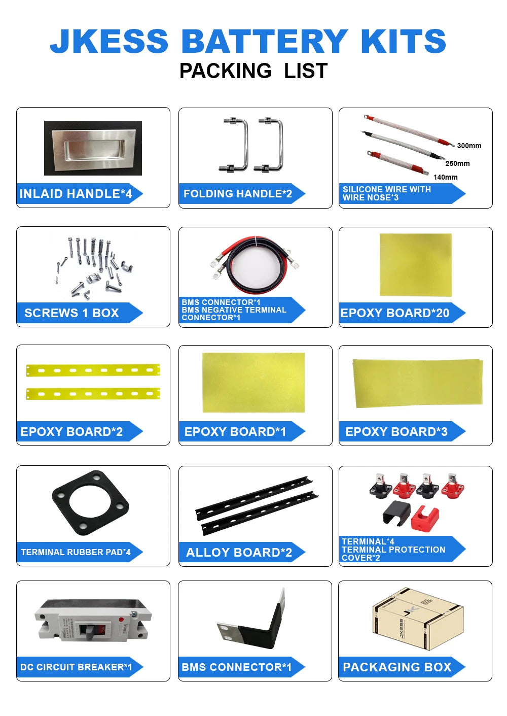 Free Shipping Eu Stock Jkess 6u Battery Box with Jk Bms 200a 16Kwh 51.2V LifePO4 Jk ess DIY Kit 314Ah 48v Lifepo4 Battery Box
