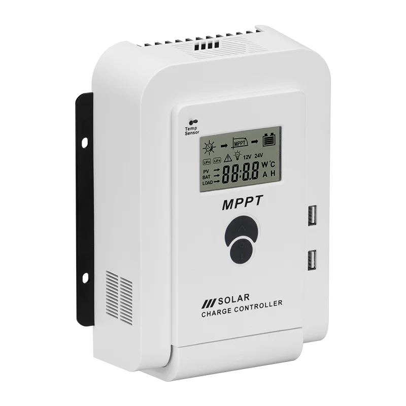 MPPT Solar Charge Controller 40A LCD Display PV Solar Regulator 12V 24V Auto Controller Dual USB Solar Panel Durable MPQ4024