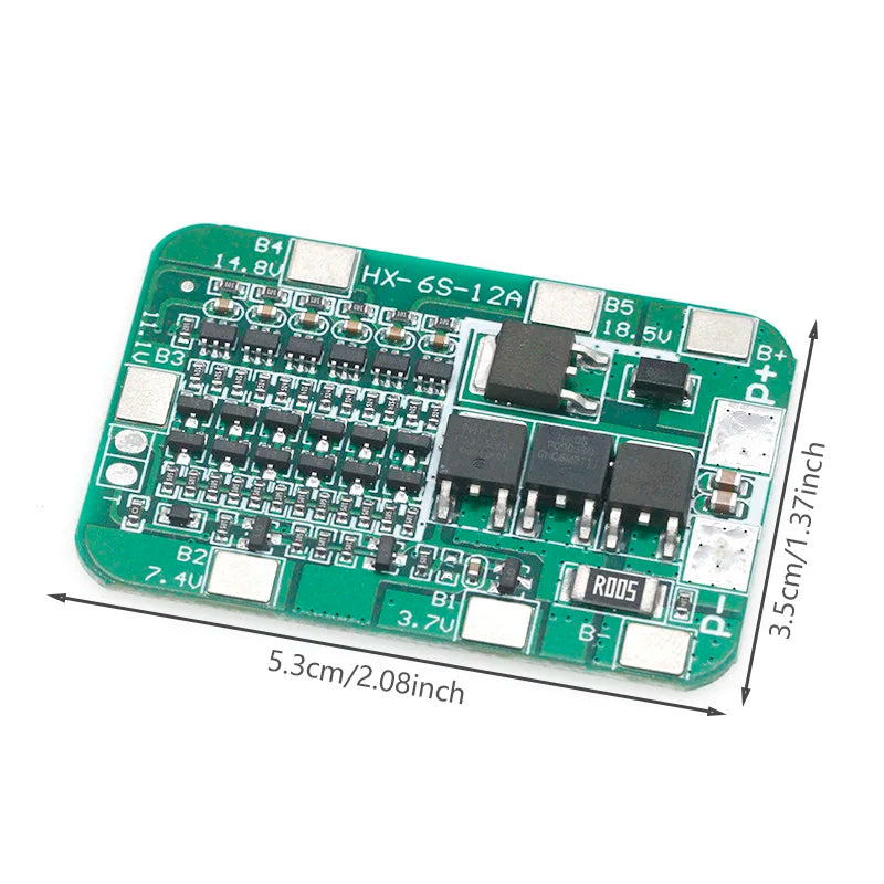 The New 6S 15A 24v Printed Circuit Board BMS protection Board with 6 Packs of 18650 Lithium-ion Battery Modules Is Now Available