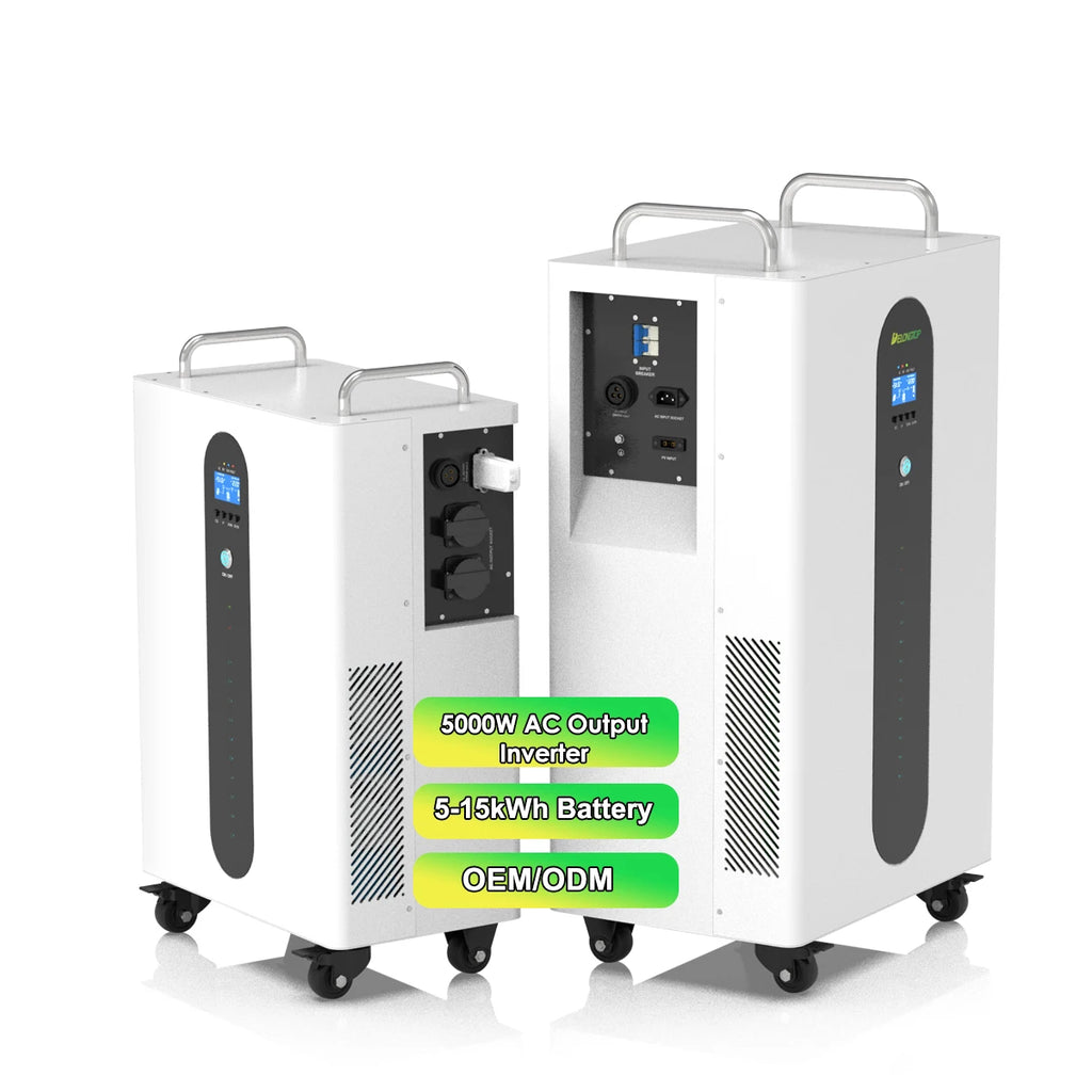 All in One Home Power System Complete Kit Ac Solar Ups Power Bank 51.2V 300Ah ESS Stackable Battery 15kwh Built-in 5kw Inverter