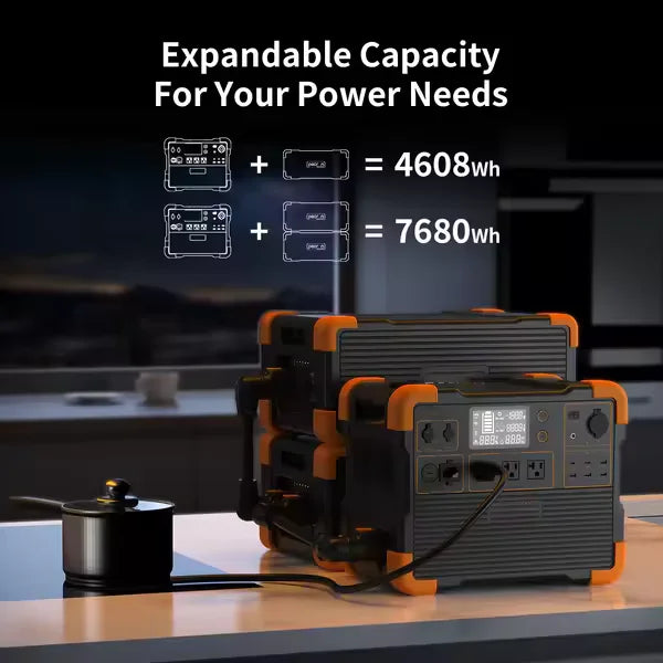 USA Local Stock 2200W 1536Wh Portable Power Station Solar Generator 110V 220V Camping Solar Charging Station