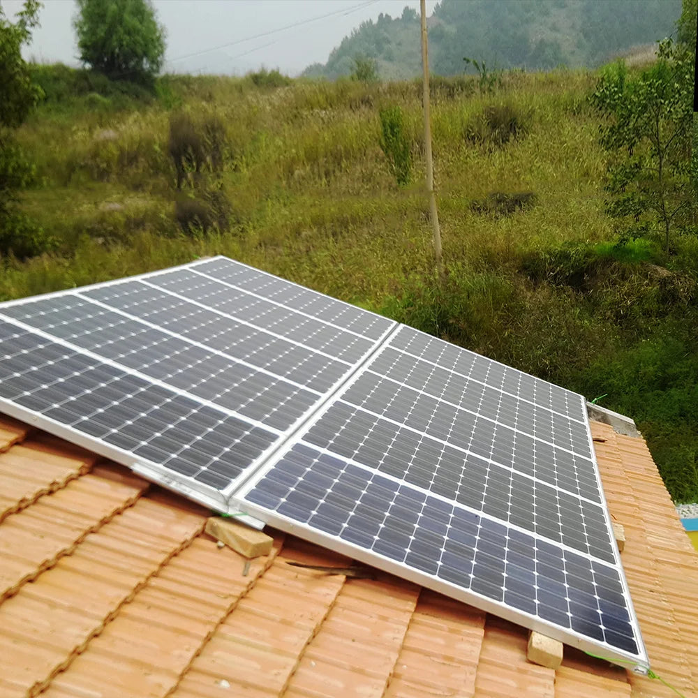 Rigid Glass Solar Panel 150W / 300W Monocrystalline Cell PV Photovoltaic Module 12v 24v Battery / plug and play system Home Car PRIME RJ SOLAR PH