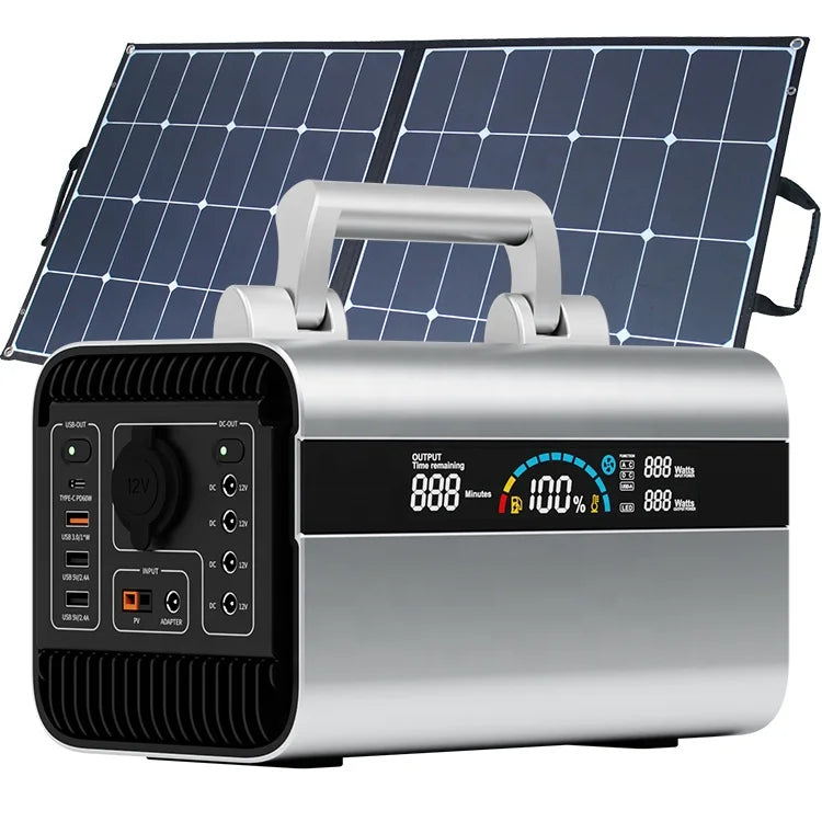 Portable Power Station Solar Bank 300W/600W/1000W LiFePO4 Battery for Laptop & Car Use with Pure Sine Wave Inverter PRIME RJ SOLAR PH