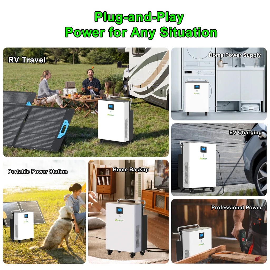 Top Portable Power Station 5KW for Home UPS Energy Storage Backup Solar Power Charging Station LiFePO4 220V 5000W PRIME RJ SOLAR PH