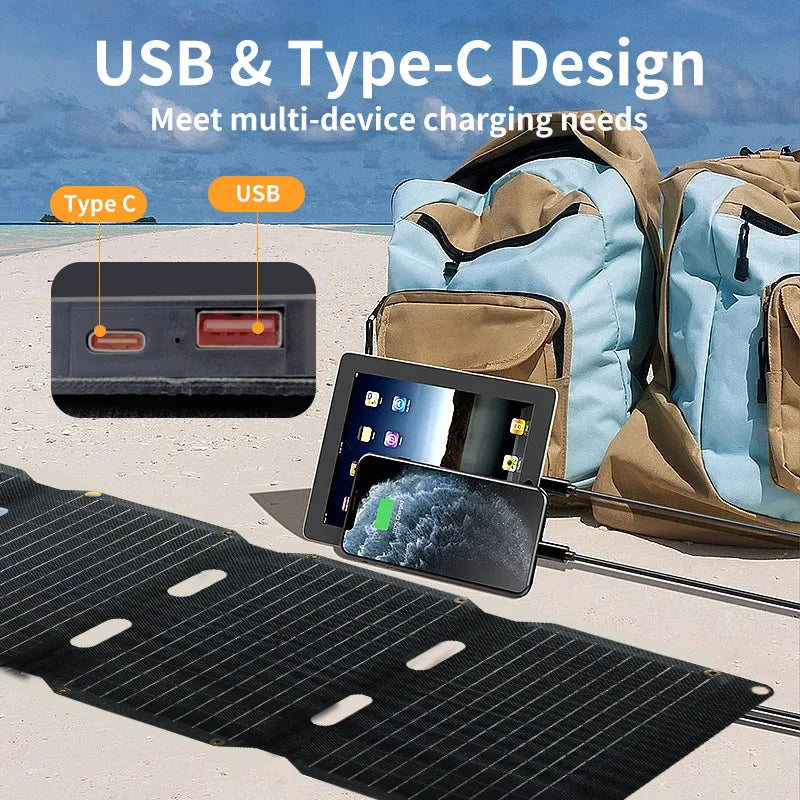 Eu Hot Selling Foldable Flexible 21w 30w 60w Waterproof Energy Storage Foldable Solar Panels Portable Solar Panel