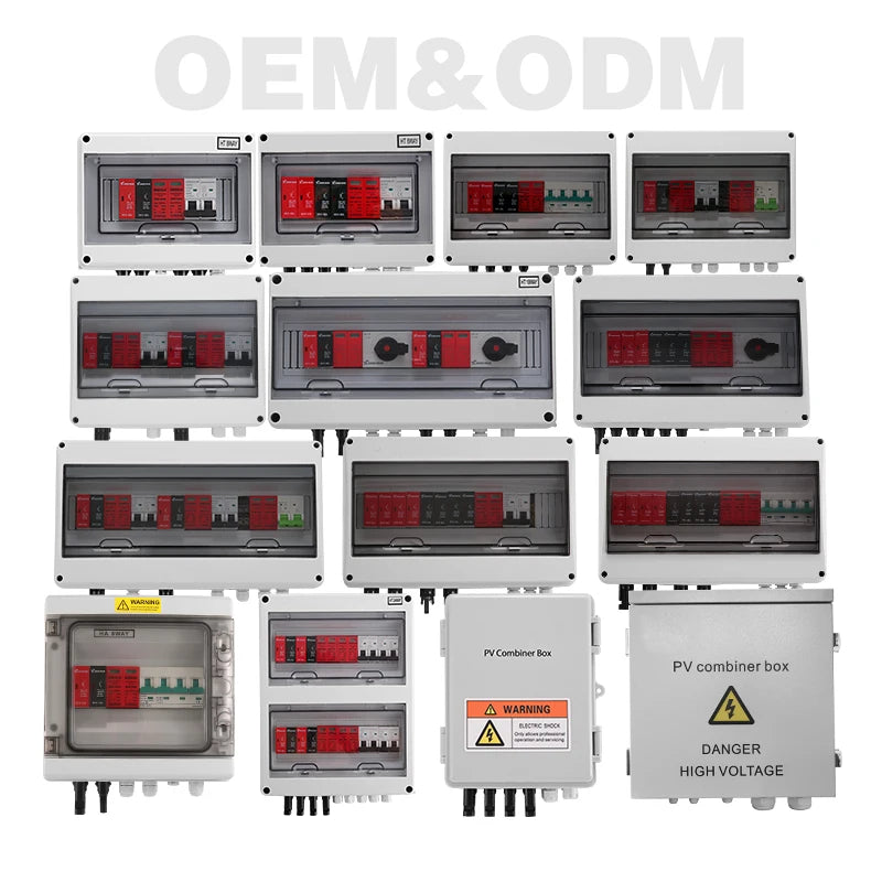 XIONGISOLAR IP65 1/2/3/4/5 Strings Array DC Solar PV Combiner Box for Solar Panel Solar System