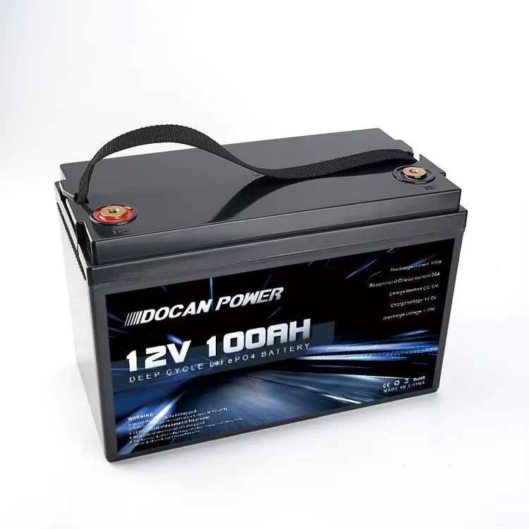 New Deep Cycle  USA FREE Shipping 12V 100AH 1280Wh 4S1P Lifepo4 Lithium Ion Batteries Pack with BMS Solar Energy Storage