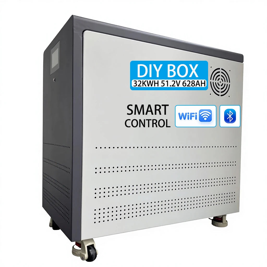 Huanchu 51.2v Lifepo4 Battery Case 16s MB56 628Ah Box JK 300A V19 BMS 30KWh Lithium Battery Box Energy Storage