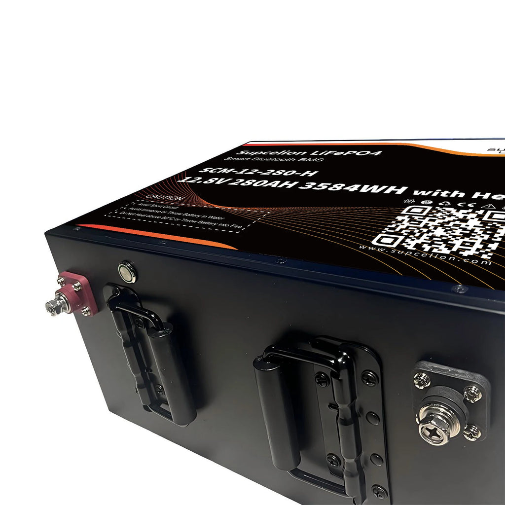 12V 280Ah LiFePO4 Battery with Bluetooth&BMS, Heated Metal Case for RV&Solar Battery-EU Warehouse France & Poland, 5Y Warranty