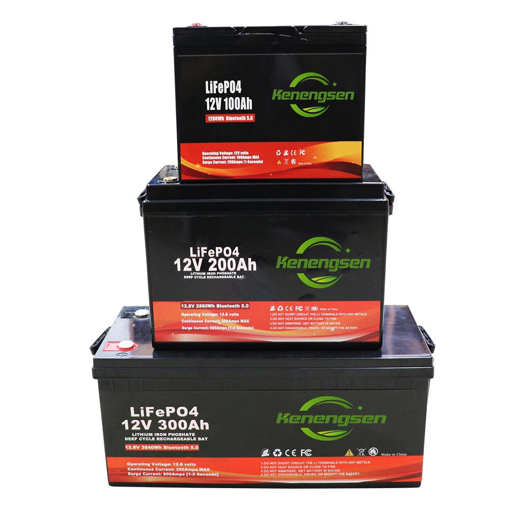 New Product 12V 300Ah 100Ah 200Ah High Capacity Lifepo4 Battery Pack High Cycle Energy Storage Backup