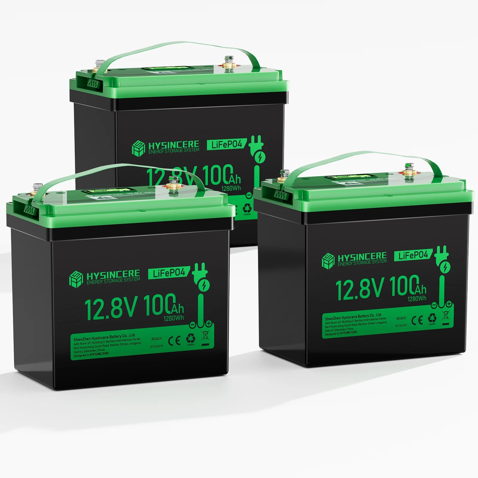 12.8V 100Ah Mini Battery Pack 6000 Cycles for RV, Trolling Motor, Yacht, Camping
