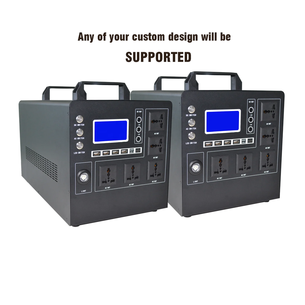Portable 2000W All-in-One Solar Generator Kit Lithium Battery System for Home Use