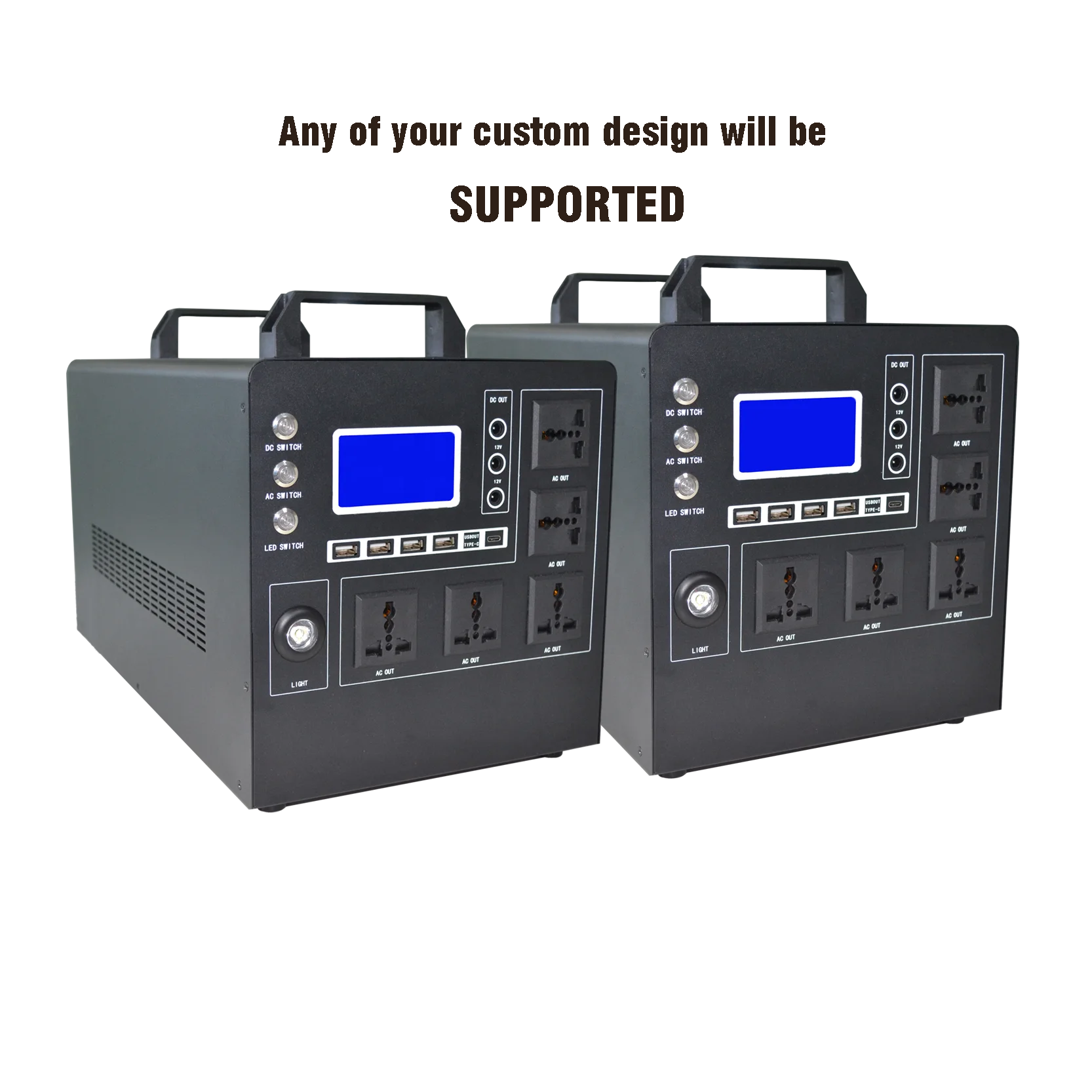 Portable 2000W All-in-One Solar Generator Kit Lithium Battery System for Home Use