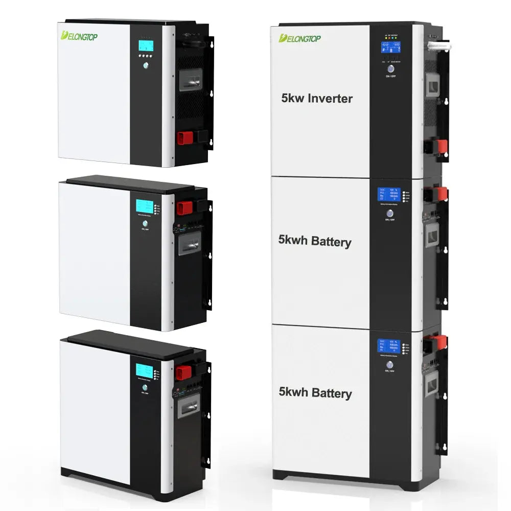 EU Stock Battery Wall Mounted BYD 48V 100Ah 5Kwh 10Kwh 15Kwh Battery Pack All in One Inverter and Battery for Solar Panel System PRIME RJ SOLAR PH