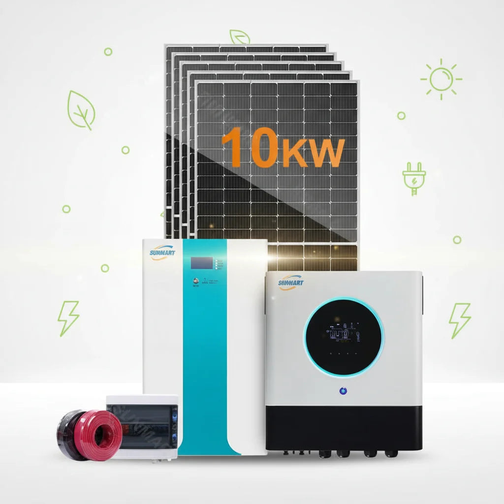 10kw  off Grid Solar System  11000w Solar Inverter with 10kwh Lifepo4 Battery Renewable Energy