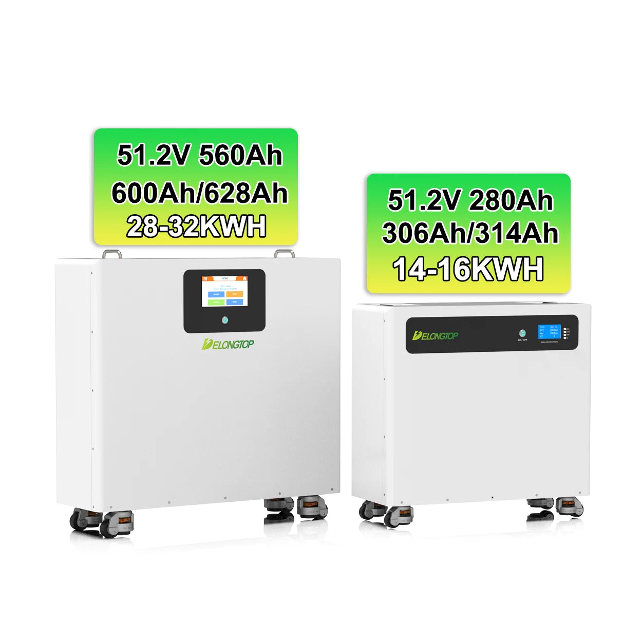 Delong Factory 30KWh 6000 Cycles 600AH Vertical Moveable LiFePO4 51.2V 16S Bolted Battery Pack Home Energy Storage MPPT 10 Year PRIME RJ SOLAR PH