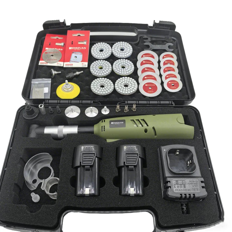 Cordless Electric Micro Angle Grinder 49pcs Tools Set Kit  Rotary Cutting Grinding Polishing Drilling 90 Degree Engraver