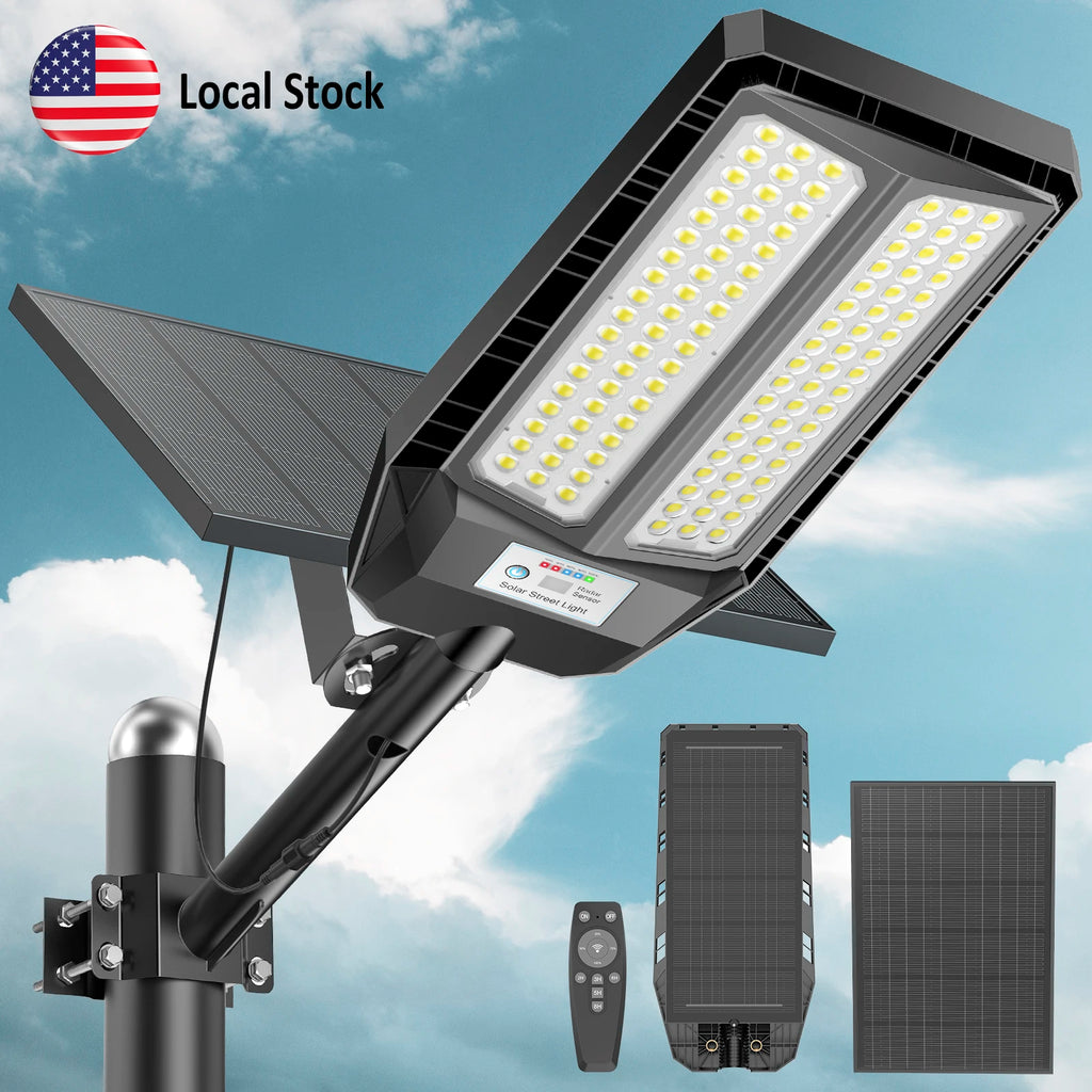 Solar LED Street Light US Local Stock Fast Shipping 3 Year Warranty High Brightness Smart Control for Roads Parks and Rural Area