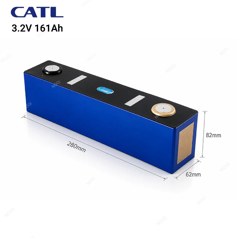 Original CATL 3.2V 161Ah LiFePO4 3500-Cycle Battery Cell 5C Peak Discharge Prismatic Power Cell for EV ESS Solar Storage