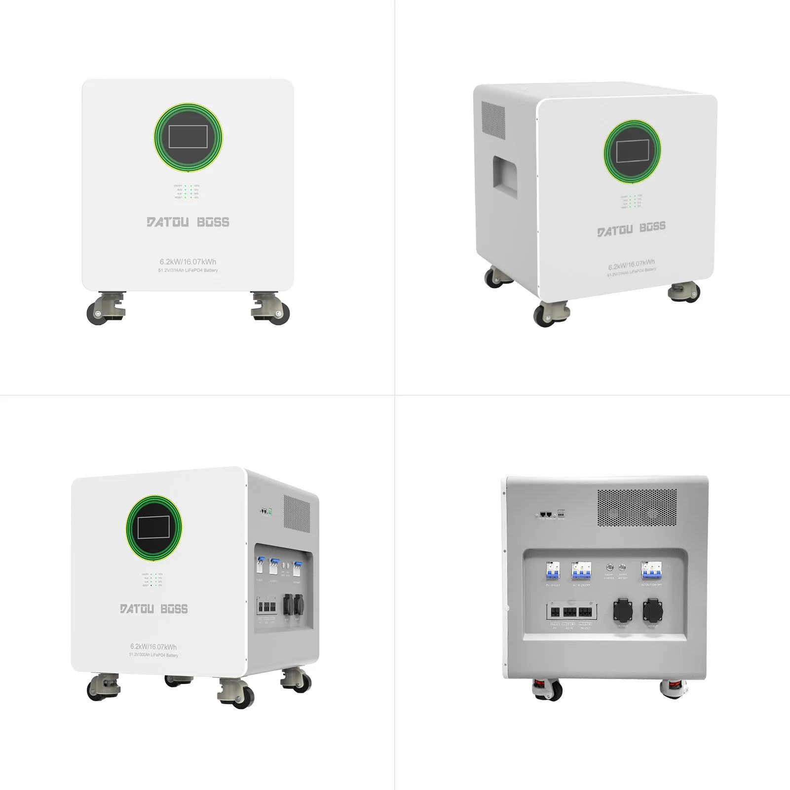 DATOU BOSS All in One Home Energy Storage System 6.2kW/16.07kWh 51.2V/314Ah LiFePO4 Battery Build in 48V 6200W Hybrid Inverter PRIME RJ SOLAR PH