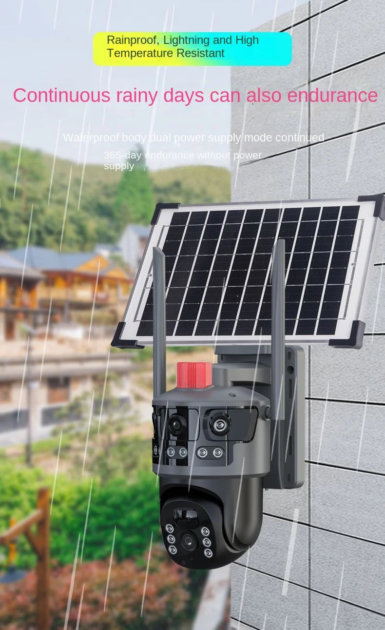 BAITIAN T22 4/6MP Ultra HD Solar Security Camera 360-Degree Rotatable Wi-Fi 4G Remote Access CMOS Cloud Storage 1-Year Warranty