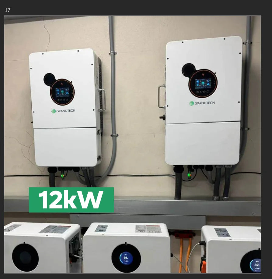 10kW 12kW 8kw Split Phase Hybrid Solar Inverter GRANDTECH 120/240V Pure Sine Wave Charger Inverter SEI-12K-UP UL1741 PRIME RJ SOLAR PH