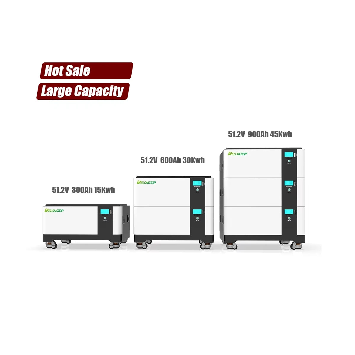 EU DDP 15KWH 30KWH 45KWH 60KWH LiFePO4 Battery Model LFP51300 48V 300AH 51.2V 314AH for ESS Solar Panel Energy Storage System