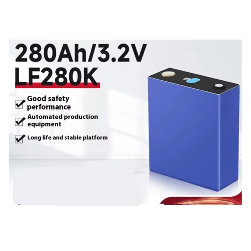 TLEC 3.2V 280Ah Weft Lithium Iron Phosphate Solid State Battery Pack LF280K280Ah 5000 Cycle Life 3.2x3.2x3.2 Dimensions -20