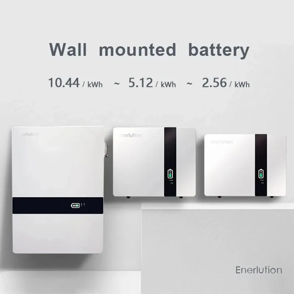 ENERLUTION 5kW Hybrid Solar Power System with 48V 51.2V LiFePO4 Battery Pack Deye Inverter Home Energy Storage Solution