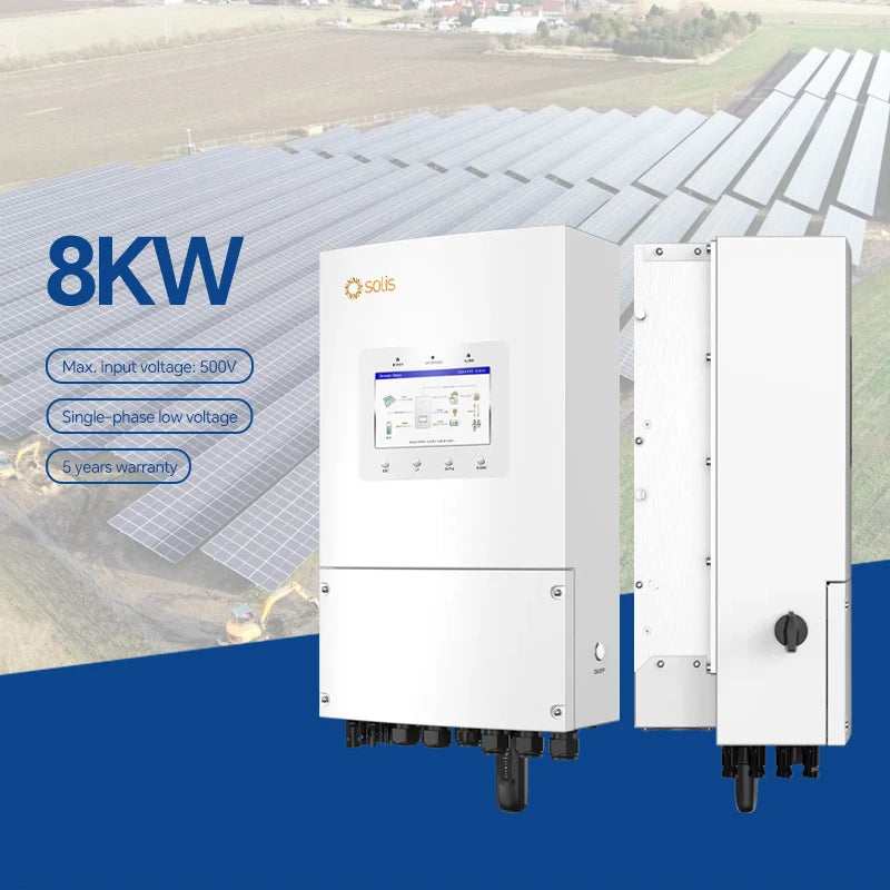 Solis 3-8kW Hybrid Inverter Parallel Support up to 48kW Solar Energy Storage Inverter for Home
