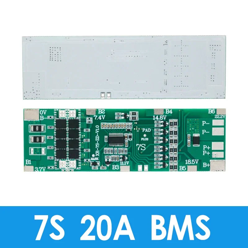 JIAQISHENG JQS BMS 7S 24V 10A 15A 20A 30A Li-ion 18650 Battery Charge Board Balance Function Short Circuit / Temperature