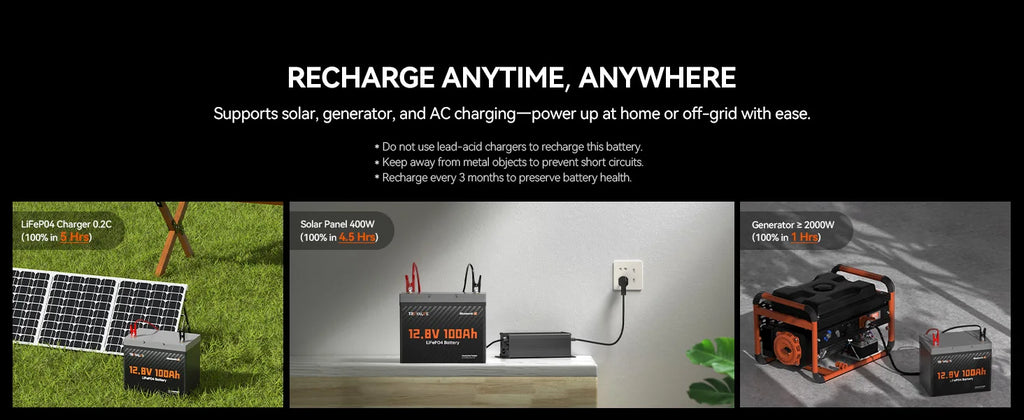 TRUVALUX 12V 100Ah LiFePO4 Bluetooth Lithium Battery Group24 Size Smart 100A BMS 6000+cycles1.28kWh Deep Cycle Solar Storage RV