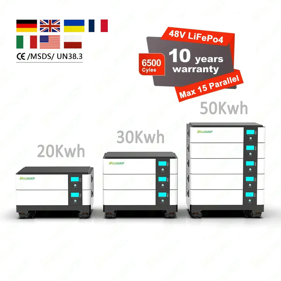Solar Energy Storage BYD 48V 51.2V 200Ah 10KWH 20KWH 30KWH 40KW 50KWH Lithium Battery Storage Lifepo4 Home Energy Storage System