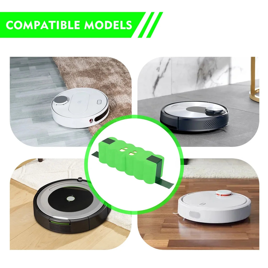 14.4v 6000mAh Lithium Replacement IRobot Battery for IRobot Roomba 500/600/700/800 Full Series Sweeper Vaccum Cleaner