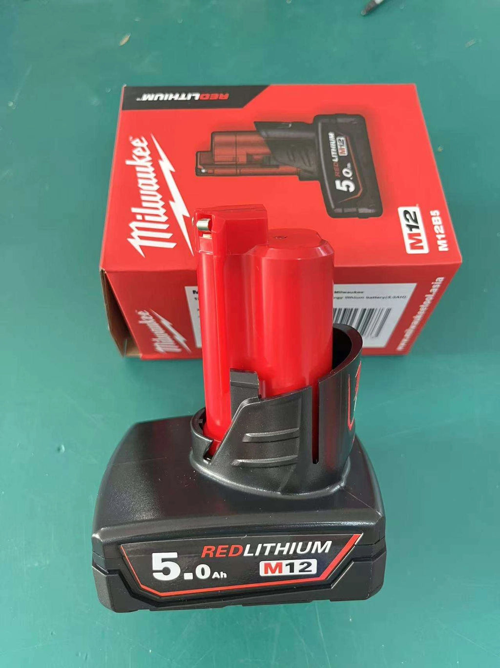 Factory Direct Milwaukee M12B5 12V 5Ah REDLITHIUM Lithium Battery with Color Box Electric Tool Battery